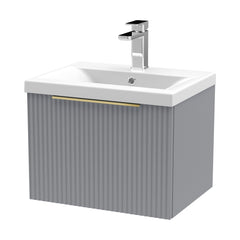 [BFFF291AH325] Tixall Fluted Front Wall Hung Vanity Basin Unit with Choice of Size, Colour and Handle Options - Cutout