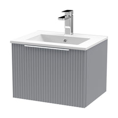 [BFFF291B] Tixall 1 Drawer Wall Hung Vanity Basin Unit with 1 Tap Hole Minimalist Ceramic Basin, Choice of Size and Colour - Cutout
