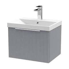 [BFFF291D] Tixall 1 Drawer Wall Hung Vanity Basin Unit with 1 Tap Hole Thin-Edge Ceramic Basin, Choice of Size and Colour - Cutout