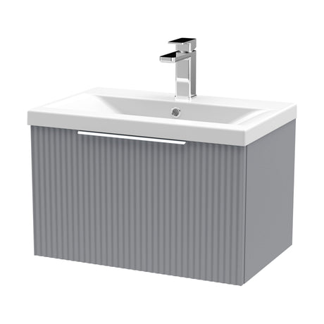 [BFFF294A] Tixall Fluted Front Wall Hung Vanity Basin Unit with Choice of Size, Colour and Handle Options - Cutout