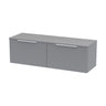 [BFFF294W2] Tixall Fluted 2 Drawer Wall Hung Vanity Unit with Worktop - Choice of Colour - Cutout