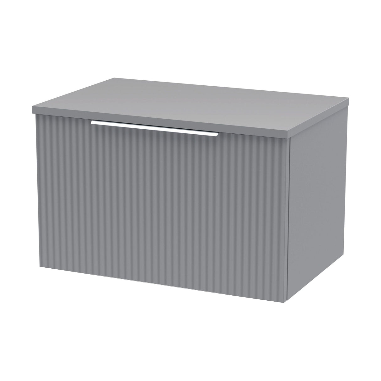 [BFFF294W] Tixall Fluted 1 Drawer Wall Hung Vanity Unit with Worktop - Choice of Size and Colour - Cutout