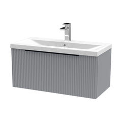 [BFFF296AH226] Tixall Fluted Front Wall Hung Vanity Basin Unit with Choice of Size, Colour and Handle Options - Cutout