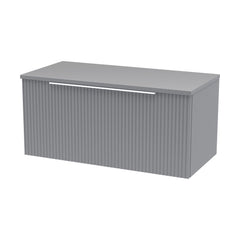 [BFFF296W] Tixall Fluted 1 Drawer Wall Hung Vanity Unit with Worktop - Choice of Size and Colour - Cutout