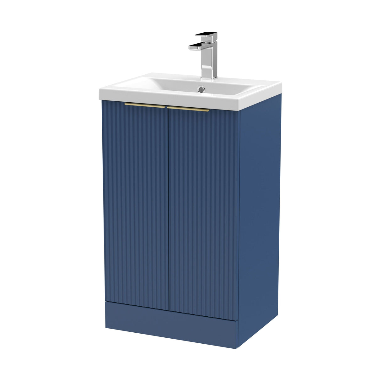 [BFFF323AH324] Tixall Fluted Front Floor Standing Vanity Basin Unit with Choice of Size, Colour and Handle Options - Cutout