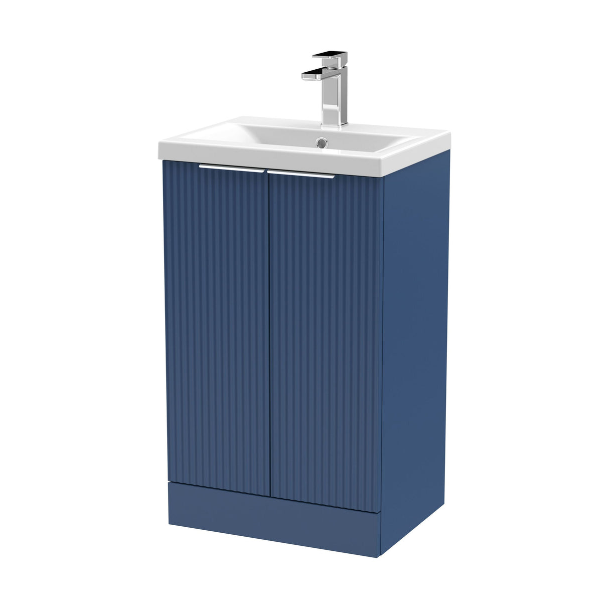 [BFFF323A] Tixall Fluted Front Floor Standing Vanity Basin Unit with Choice of Size, Colour and Handle Options - Cutout