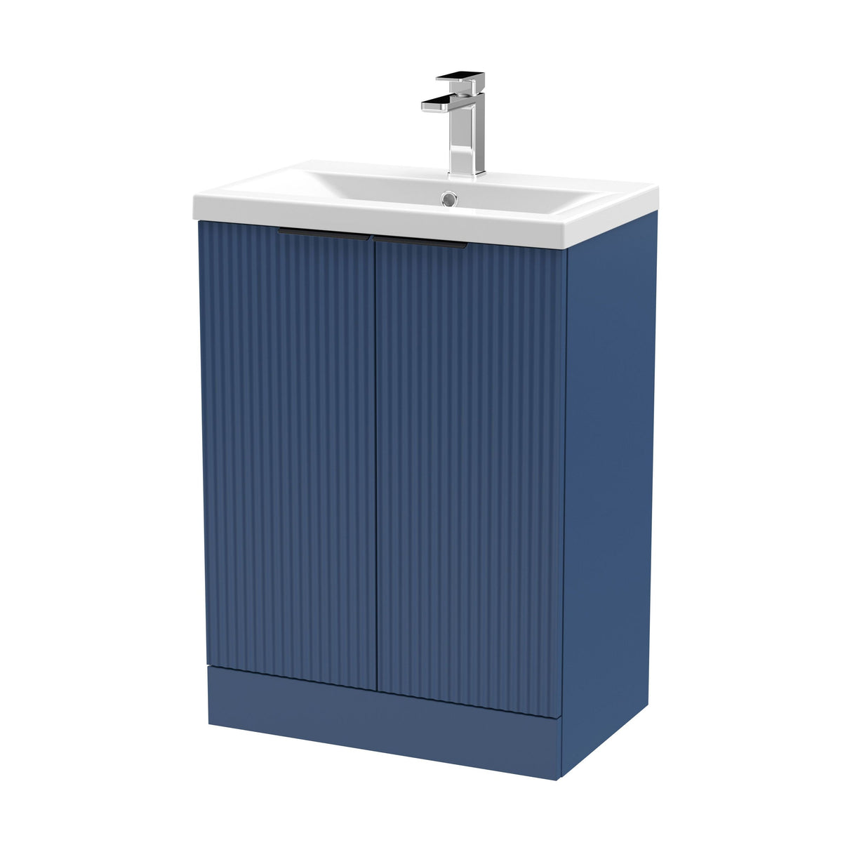 [BFFF325AH224] Tixall Fluted Front Floor Standing Vanity Basin Unit with Choice of Size, Colour and Handle Options - Cutout