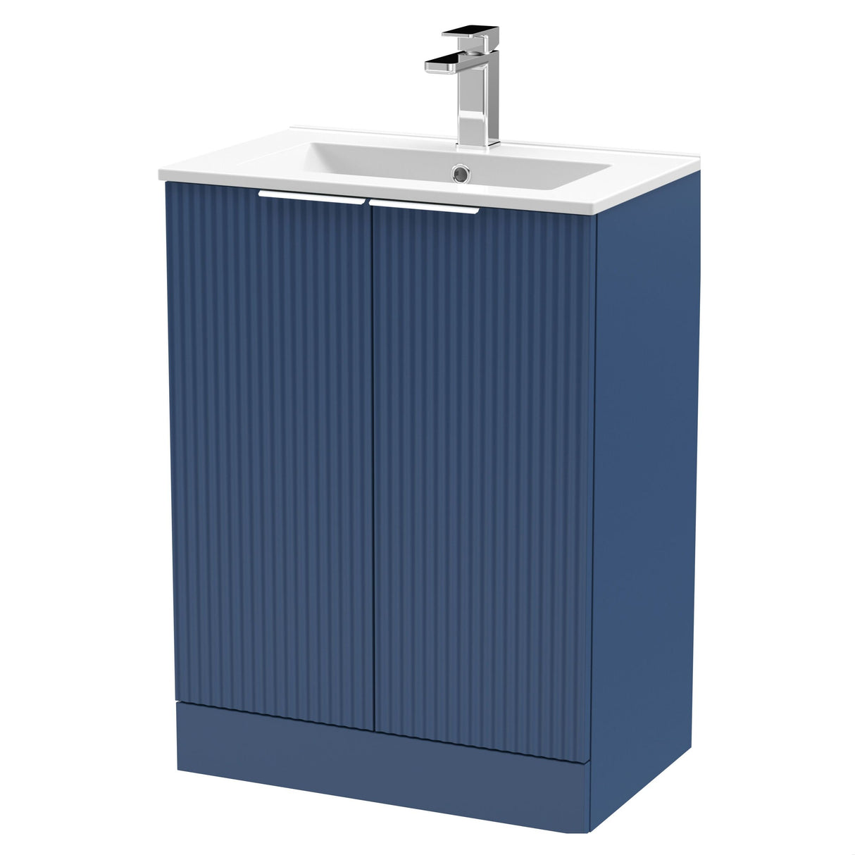 [BFFF325B] Tixall Floor Standing Vanity Basin Unit with 1 Tap Hole Minimalist Ceramic Basin, Choice of Size and Colour - Cutout