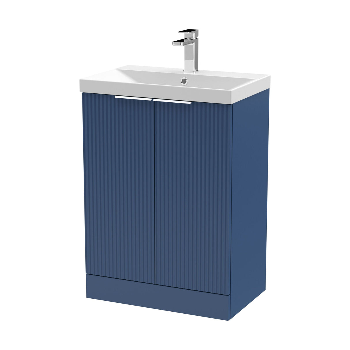 [BFFF325D] Tixall Floor Standing Vanity Basin Unit with 1 Tap Hole Thin-Edge Ceramic Basin, Choice of Size and Colour - Cutout