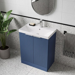 [BFFF325D] Tixall Floor Standing Vanity Basin Unit with 1 Tap Hole Thin-Edge Ceramic Basin, Choice of Size and Colour