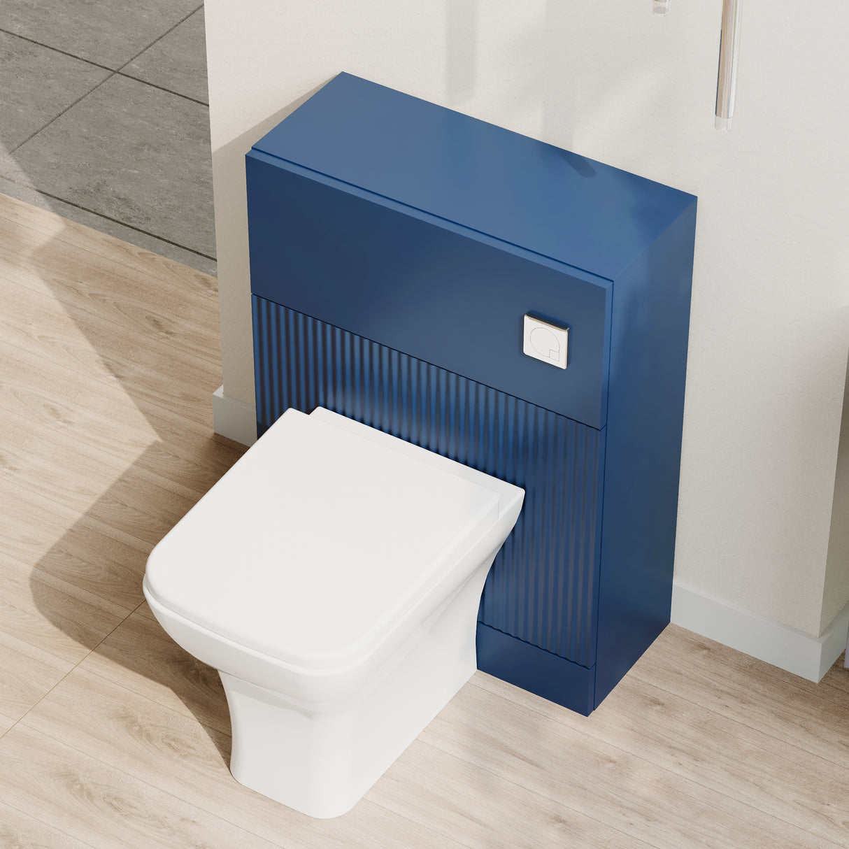 Fluted Front Floor Standing WC Unit, 500mm, Choice of Colour