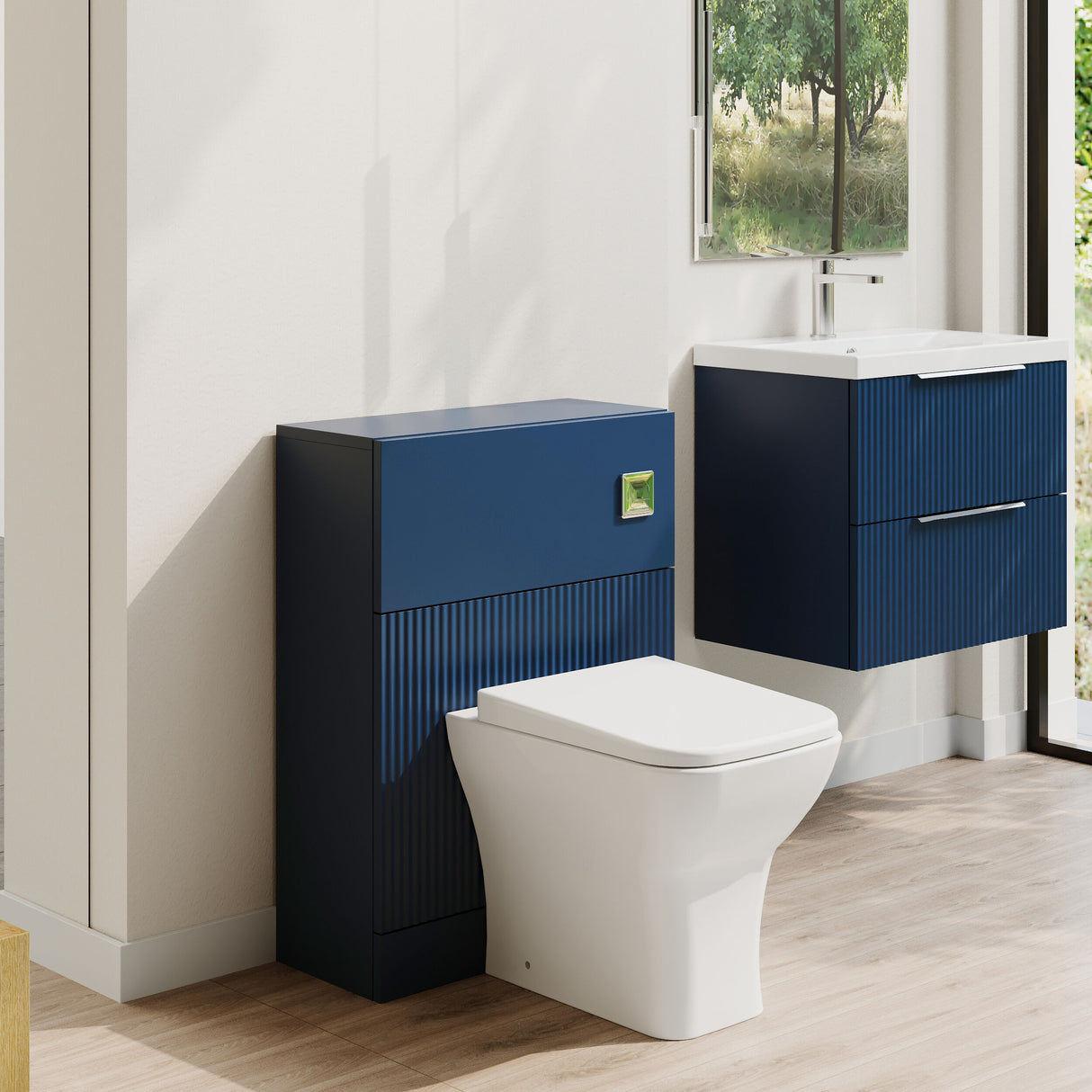 [BFFF341] Balterley Tixall Fluted Front Floor Standing WC Unit, 500mm, Choice of Colour - Lifestyle 3