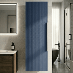 [BFFF362] Tixall Fluted Wall Hung Tall Bathroom Storage Unit, 400mm, Multiple Colours and Handle Options - Silo