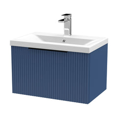 [BFFF394AH225] Tixall Fluted Front Wall Hung Vanity Basin Unit with Choice of Size, Colour and Handle Options - Cutout
