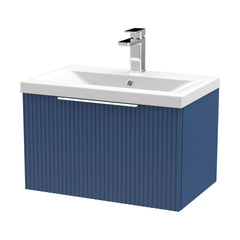 [BFFF394A] Tixall Fluted Front Wall Hung Vanity Basin Unit with Choice of Size, Colour and Handle Options - Cutout