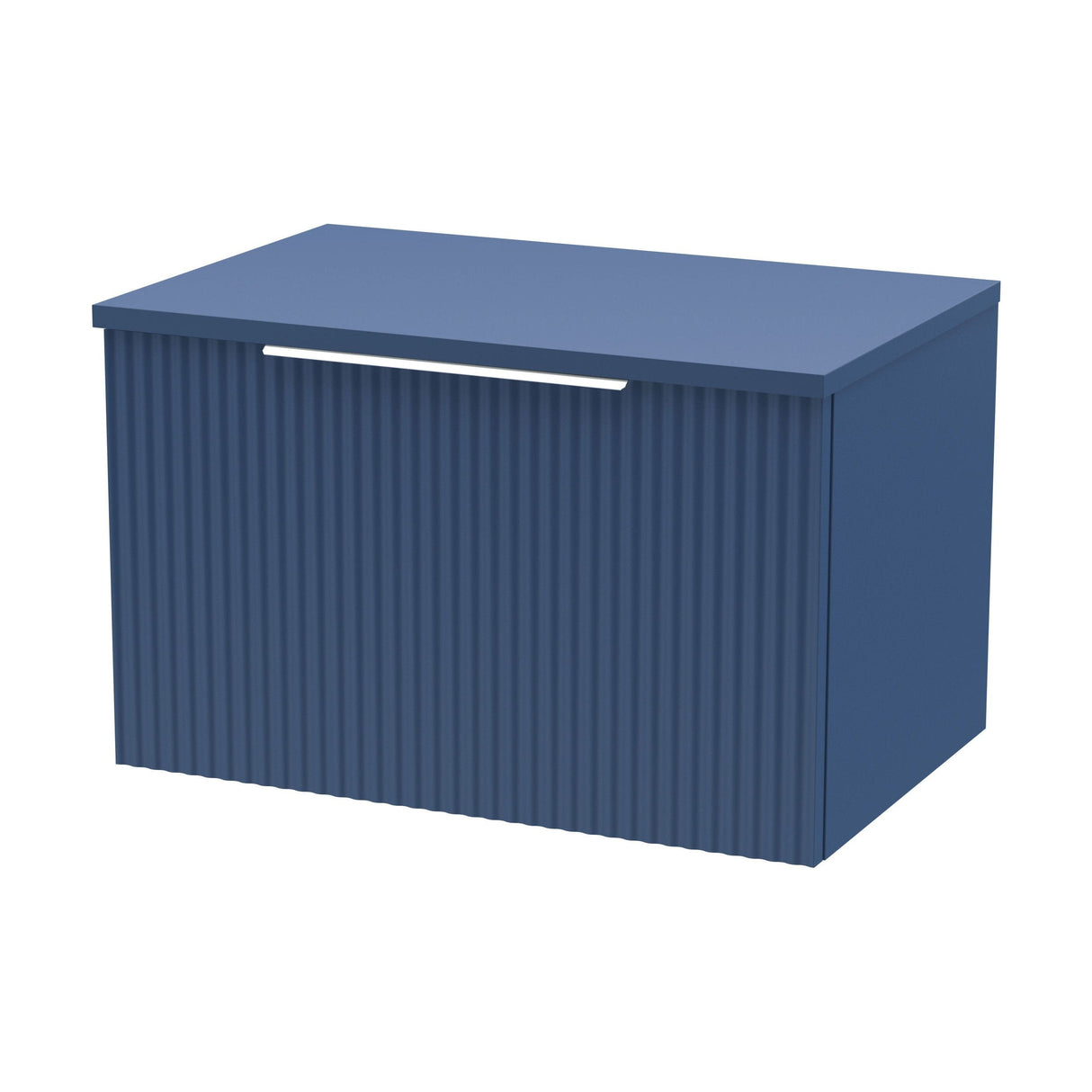 [BFFF394W] Tixall Fluted 1 Drawer Wall Hung Vanity Unit with Worktop - Choice of Size and Colour - Cutout