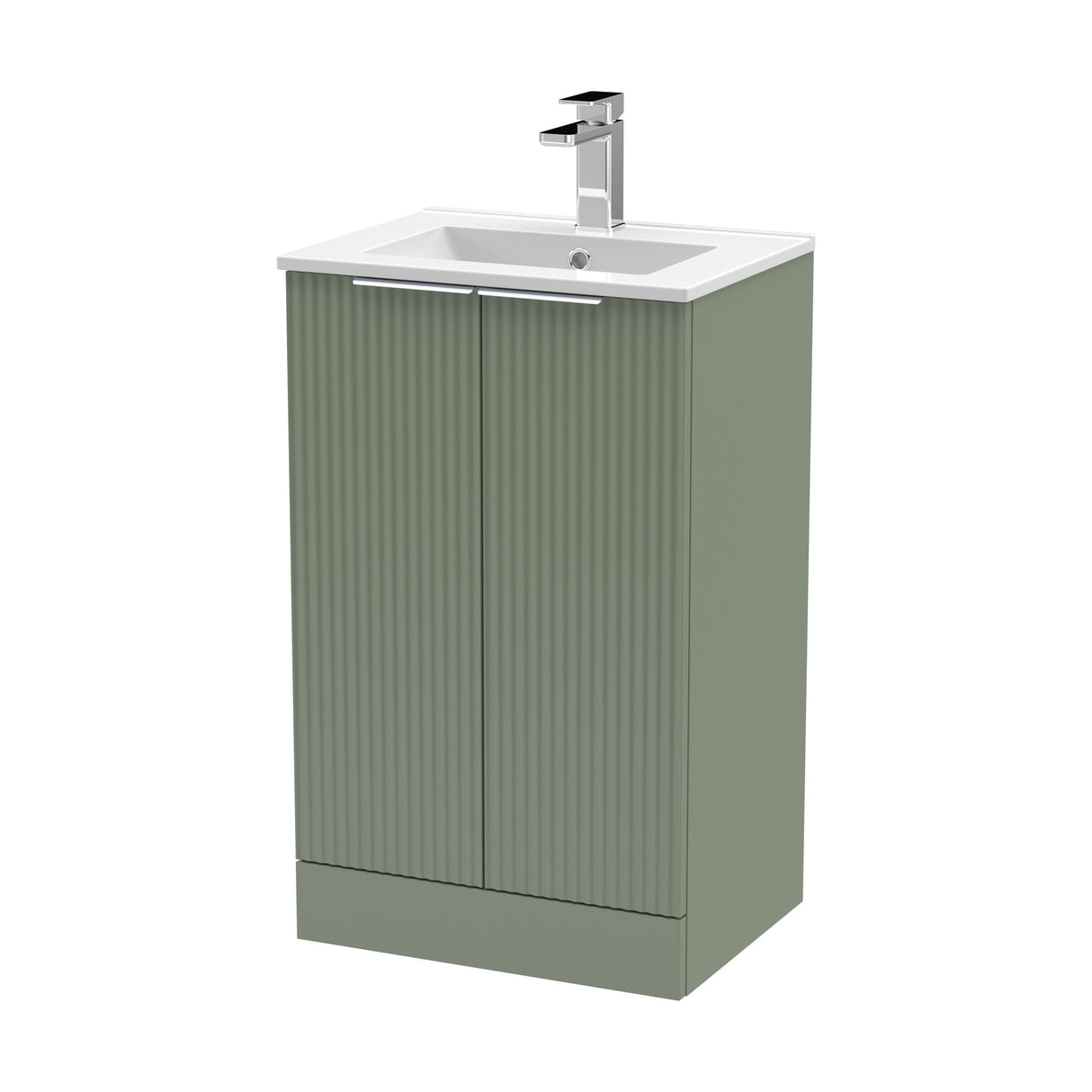 [BFFF823B] Tixall Floor Standing Vanity Basin Unit with 1 Tap Hole Minimalist Ceramic Basin, Choice of Size and Colour - Cutout