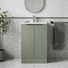 [BFFF823B] Tixall Floor Standing Vanity Basin Unit with 1 Tap Hole Minimalist Ceramic Basin, Choice of Size and Colour - Silo