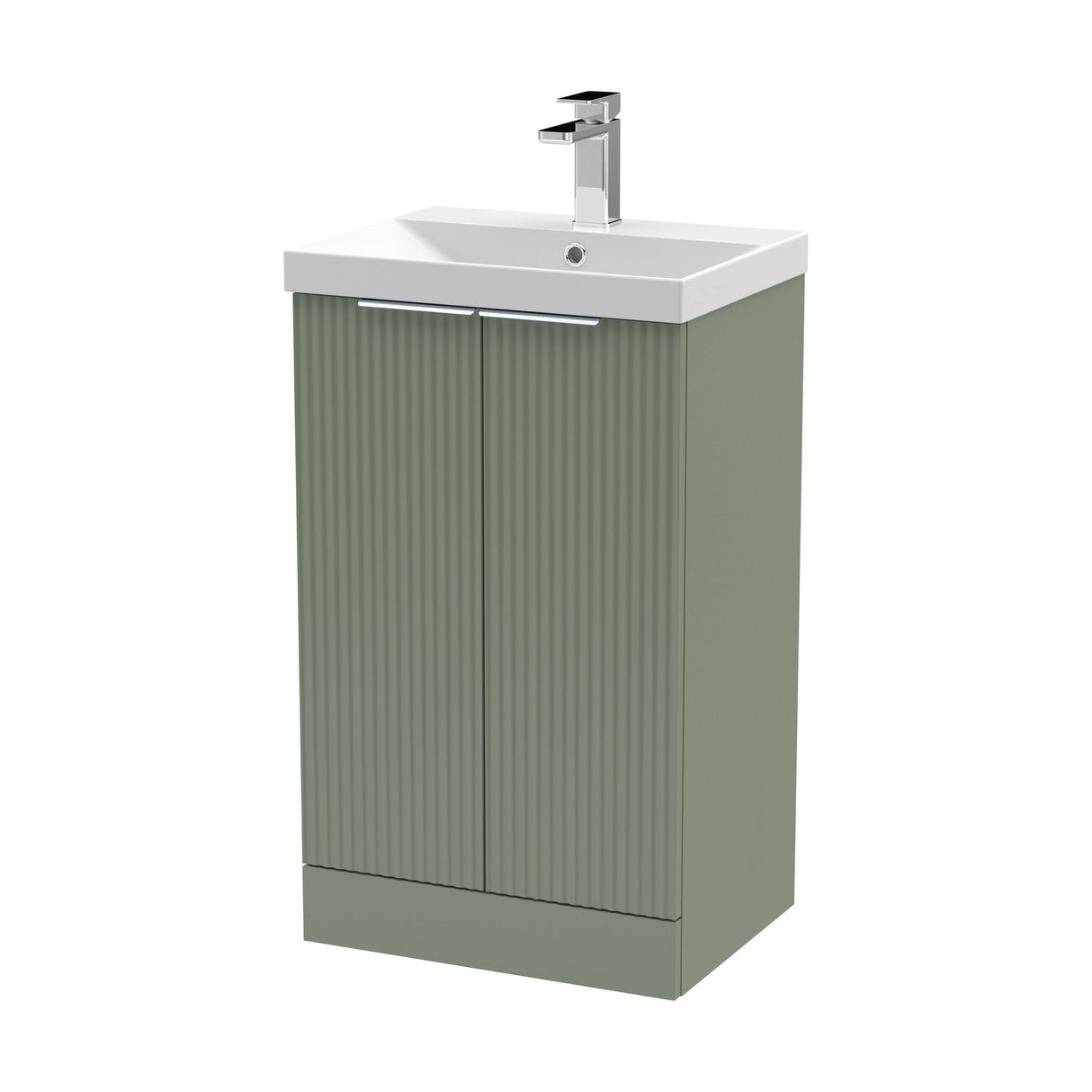 [BFFF823D] Tixall Floor Standing Vanity Basin Unit with 1 Tap Hole Thin-Edge Ceramic Basin, Choice of Size and Colour - Cutout