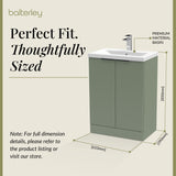 Fluted Front Floor Standing Vanity Basin Unit with Choice of Size, Colour and Handle Options