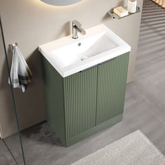 [BFFF825A] Tixall Fluted Front Floor Standing Vanity Basin Unit with Choice of Size, Colour and Handle Options - Lifestyle 2