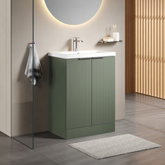 [BFFF825A] Tixall Fluted Front Floor Standing Vanity Basin Unit with Choice of Size, Colour and Handle Options - Lifestyle 3