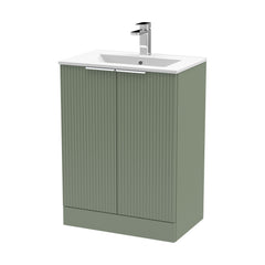 [BFFF825B] Tixall Floor Standing Vanity Basin Unit with 1 Tap Hole Minimalist Ceramic Basin, Choice of Size and Colour - Cutout