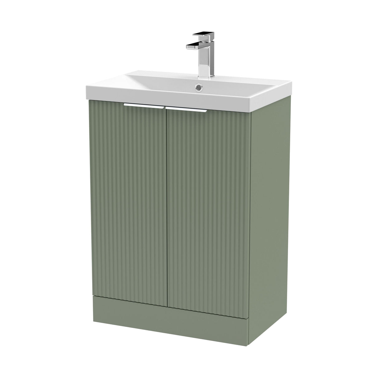 [BFFF825D] Tixall Floor Standing Vanity Basin Unit with 1 Tap Hole Thin-Edge Ceramic Basin, Choice of Size and Colour - Cutout