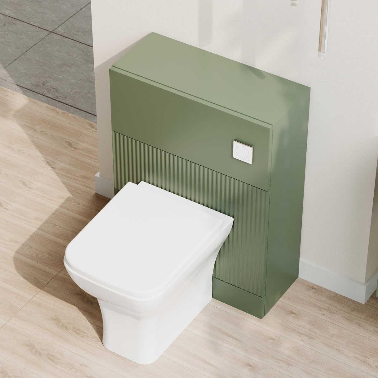 Fluted Front Floor Standing WC Unit, 500mm, Choice of Colour