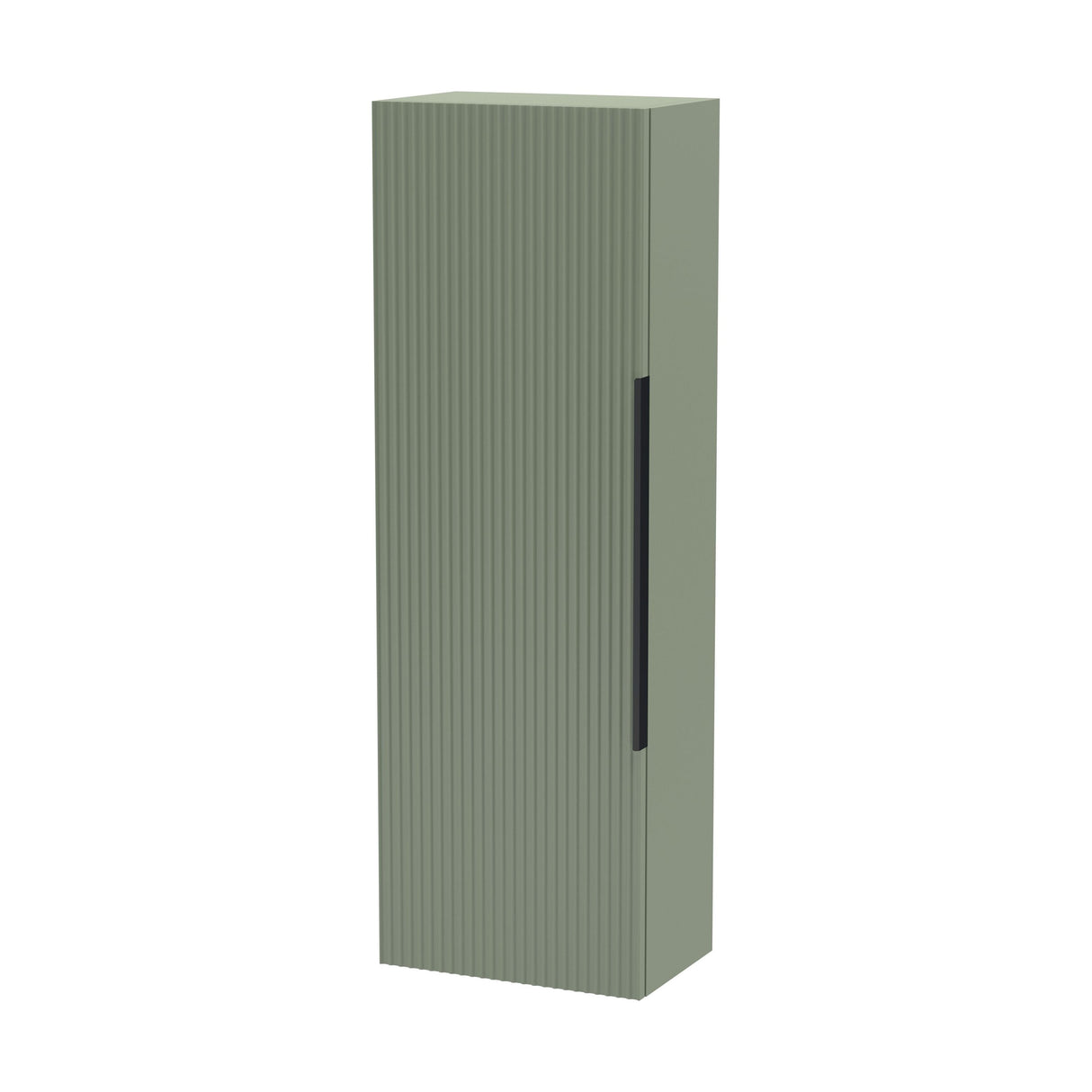 [BFFF862H225] Tixall Fluted Wall Hung Tall Bathroom Storage Unit, 400mm, Multiple Colours and Handle Options - Cutout