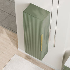 [BFFF862H325] Tixall Fluted Wall Hung Tall Bathroom Storage Unit, 400mm, Multiple Colours and Handle Options - Lifestyle 2