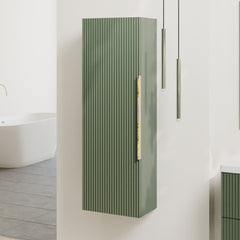 [BFFF862H325] Tixall Fluted Wall Hung Tall Bathroom Storage Unit, 400mm, Multiple Colours and Handle Options - Lifestyle 3