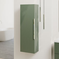 [BFFF862] Tixall Fluted Wall Hung Tall Bathroom Storage Unit, 400mm, Multiple Colours and Handle Options - Lifestyle 3