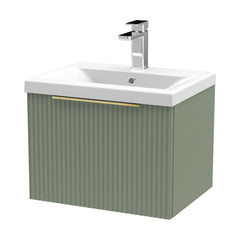 [BFFF891AH325] Tixall Fluted Front Wall Hung Vanity Basin Unit with Choice of Size, Colour and Handle Options - Cutout