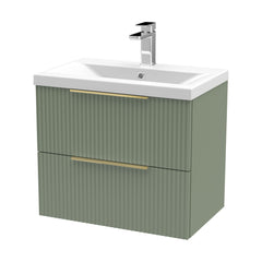 [BFFF893AH325] Tixall Fluted Front Wall Hung Vanity Basin Unit with Choice of Size, Colour and Handle Options - Cutout