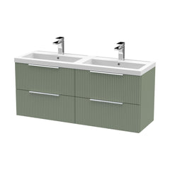 [BFFF893C] Tixall Fluted Front Wall Hung Vanity Basin Unit with Choice of Size, Colour and Handle Options - Cutout