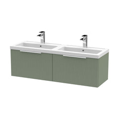 [BFFF894C] Tixall Fluted Front Wall Hung Vanity Basin Unit with Choice of Size, Colour and Handle Options - Cutout