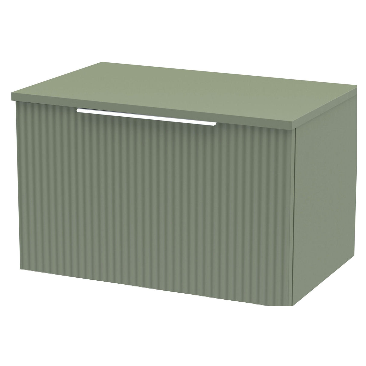 [BFFF894W] Tixall Fluted 1 Drawer Wall Hung Vanity Unit with Worktop - Choice of Size and Colour - Cutout