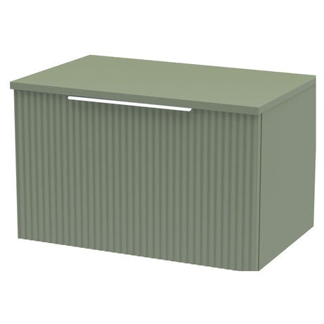 [BFFF894W] Tixall Fluted 1 Drawer Wall Hung Vanity Unit with Worktop - Choice of Size and Colour - Cutout