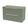 [BFFF895W] Tixall Fluted 2 Drawer Wall Hung Vanity Unit with Worktop - Choice of Size and Colour - Cutout