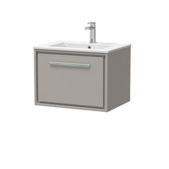 [BFFL3222C] Longnor Modern Bathroom Wall Hung Single Drawer Vanity Unit & Basin, Choice of Size and Colour - Cutout