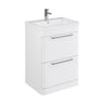 [BFGE001] Calwich Contemporary Bathroom Floor Standing Vanity Basin Unit with 2 Drawers & 1 Tap Hole Basin, Choice of Size/Colour/Basin Type - Cutout