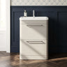 [BFGE3201] Calwich Contemporary Bathroom Floor Standing Vanity Basin Unit with 2 Drawers & 1 Tap Hole Basin, Choice of Size/Colour/Basin Type - Silo