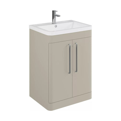 [BFGE3210A] Calwich Contemporary Bathroom Floor Standing Vanity with 2 Soft Close Doors & 1 Tap Hole Basin, 600mm, Choice of Colour and Basin Type - Cutout