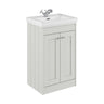 [BFHE123A] Butterton Floor Standing 2 Door Vanity Unit with Classic Basin 1 Tap Hole, Choice of Size and Colour - Cutout