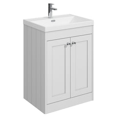 [BFHE125E] Butterton Traditional 2 Door Floor Standing Vanity Unit with Thin-Edge Basin, Choice of Size and Colour - Cutout