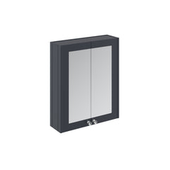 [BFHE1417] Butterton Traditional Wall Mounted Mirror Cabinet with 2 Soft Close Doors and Shelf, 600mm, Choice of Colour
