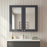 [BFHE1417] Butterton Traditional Wall Mounted Mirror Cabinet with 2 Soft Close Doors and Shelf, 600mm, Choice of Colour - Silo