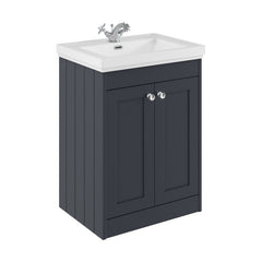 [BFHE1425A] Butterton Floor Standing 2 Door Vanity Unit with Classic Basin 1 Tap Hole, Choice of Size and Colour - Cutout