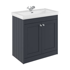 [BFHE1426A] Butterton Floor Standing 2 Door Vanity Unit with Classic Basin 1 Tap Hole, Choice of Size and Colour - Cutout